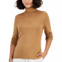 Women's Long Sleeve Cotton Turtleneck Top