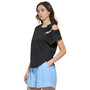 Women's Crew-Neck Hardware-Embellished Cutout T-Shirt