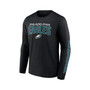 Men's Branded Black Philadelphia Eagles Big and Tall Wordmark Go the Distance Long Sleeve T-shirt