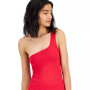 Women's Double-Layered One-Shoulder Sleeveless Bodysuit