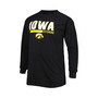 Men's Black Iowa Hawkeyes Big and Tall Two-Hit Raglan Long Sleeve T-shirt