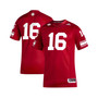 Men's #16 Red Louisville Cardinals Premier Strategy Football Jersey