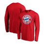 Men's Red Bayern Munich Official Logo Long Sleeve T-shirt