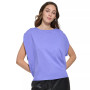 Women's Ruched Cap-Sleeve Pullover Top