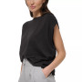 Women's Ruched Cap-Sleeve Pullover Top