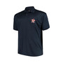 Men's Navy Houston Astros Big and Tall Solid Birdseye Polo Shirt