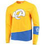 Men's Gold-Tone, Royal Los Angeles Rams Upcycled Angle Long Sleeve T-shirt