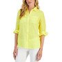 Petite Linen Button-Front Shirt, Created for Macy's