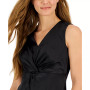 Women's V-Neck Satin Twist-Front Sleeveless Top, Created for Macy's