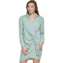 Women's Collared Faux Wrap Dress