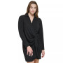 Women's Collared Faux Wrap Dress