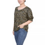 Petite Printed Balloon Sleeve Top