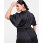 Trendy Plus Size Satin Twist-Front Top
