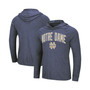 Men's Heathered Navy Notre Dame Fighting Irish Big and Tall Wingman Raglan Hoodie T-shirt