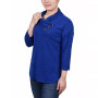 Women's 3/4 Sleeve Crossover Cowl Neck Top