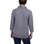 Women's 3/4 Sleeve Crossover Cowl Neck Top