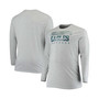 Men's Big and Tall Heathered Gray Philadelphia Eagles Practice Long Sleeve T-shirt
