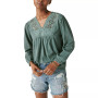 Women's Cotton Embroidered-Bib Top