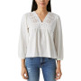 Women's Cotton Embroidered-Bib Top