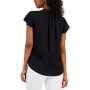Women's V-Neck Cap-Sleeve Top