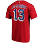 Men's Alexis Lafreniv®re Red New York Rangers Authentic Stack Name and Number T-shirt