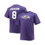 Men's Big and Tall Lamar Jackson Purple Baltimore Ravens Player Name Number T-shirt