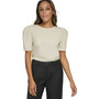 Women's Puff-Sleeve Button-Cuff  Blouse