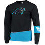Men's Black, Blue Carolina Panthers Upcycled Angle Long Sleeve T-shirt