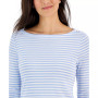 Petite Cotton Striped Top, Created for Macy's