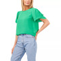 Women's Tulip-Sleeve Crinkle Gauze Blouse