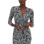 Women's Printed-Mesh Faux-Wrap Dress