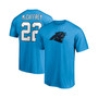 Men's Christian McCaffrey Blue Carolina Panthers Player Icon Name and Number T-shirt