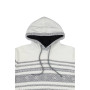 Men's Stripe Pattern Hooded Sweater