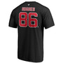 Men's Jack Hughes Black New Jersey Devils Authentic Stack Name and Number T-shirt