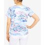 Women's Classics Greek Isle Embellished Neck Short Sleeve Top