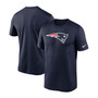 Men's Big and Tall Navy New England Patriots Logo Essential Legend Performance T-shirt