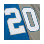 Men's Barry Sanders Blue, Silver Detroit Lions Big and Tall Split Legacy Retired Player Replica Jersey