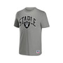 Men's NFL X Staple Gray Las Vegas Raiders Lockup Logo Short Sleeve T-shirt