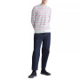 Men's Supima Cotton Mini Stripe Monogram Logo Sweater