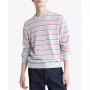 Men's Supima Cotton Mini Stripe Monogram Logo Sweater