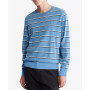 Men's Supima Cotton Mini Stripe Monogram Logo Sweater