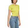 Women's Ribbed Cap Sleeve Polo