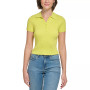 Women's Ribbed Cap Sleeve Polo