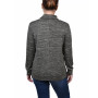 Women's Missy Long Sleeve Overlapping Cowl Neck Top
