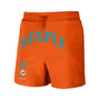 Men's NFL X Staple Orange Miami Dolphins New Age Throwback Vintage-Like Wash Fleece Short