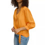Women's 3/4-Sleeve Faux-Wrap Blouse