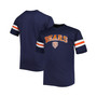 Men's Navy Chicago Bears Big and Tall Arm Stripe T-shirt