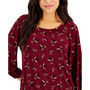 Petite Printed 3/4-Sleeve Shirred Peasant Top