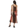 Women's Printed Asymmetric-Neck Chiffon Dress