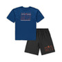 Men's Royal, Heathered Charcoal New York Mets Big and Tall T-shirt and Shorts Sleep Set